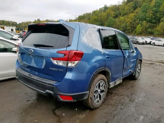 JF2SKAECXKH502306 - 2019 SUBARU FORESTER P BLUE photo 4