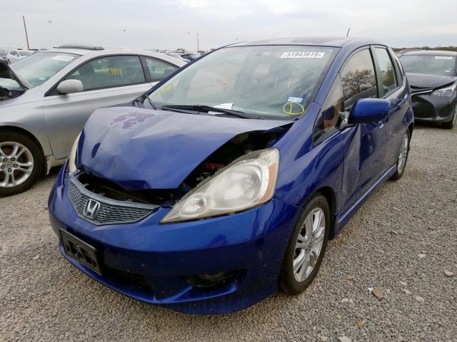 JHMGE88409S044599 - 2009 HONDA FIT SPORT BLUE photo 2