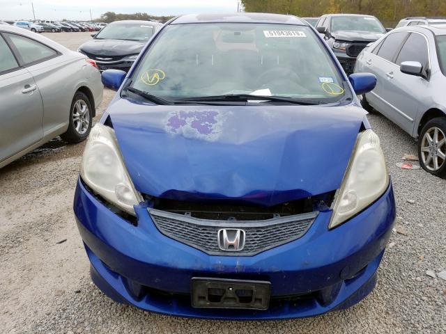 JHMGE88409S044599 - 2009 HONDA FIT SPORT BLUE photo 9