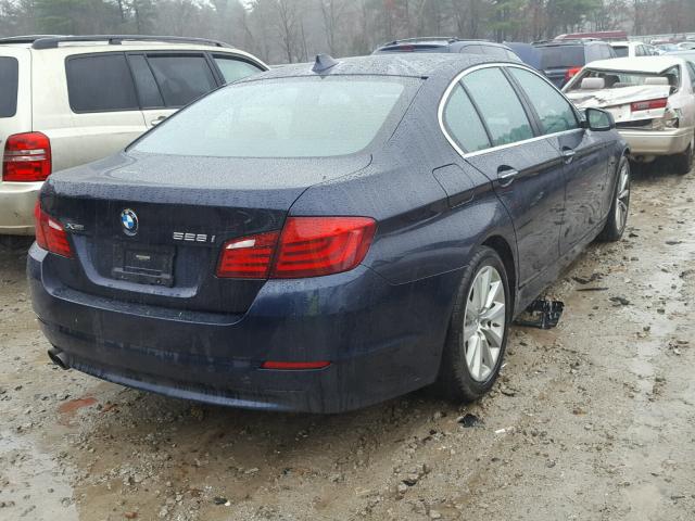 WBAXH5C54DD107656 - 2013 BMW 528 XI BLUE photo 4