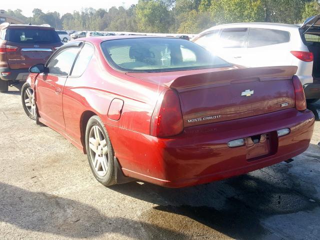 2G1WK15K979217320 - 2007 CHEVROLET MONTE CARL RED photo 3