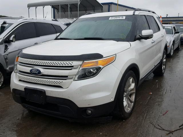 1FMHK7F84BGA17344 - 2011 FORD EXPLORER L WHITE photo 2