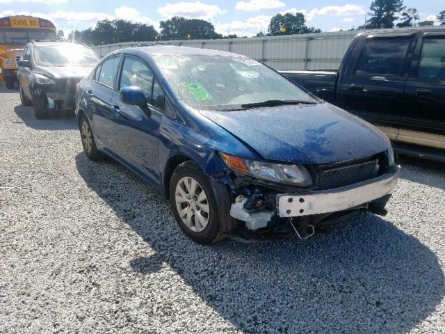 2HGFB2F56CH536410 - 2012 HONDA CIVIC LX BLUE photo 1