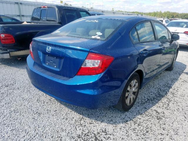 2HGFB2F56CH536410 - 2012 HONDA CIVIC LX BLUE photo 4