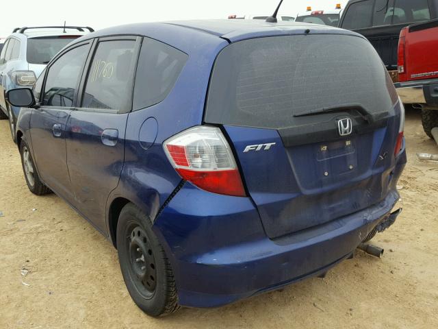 JHMGE8H2XAS019454 - 2010 HONDA FIT BLUE photo 3