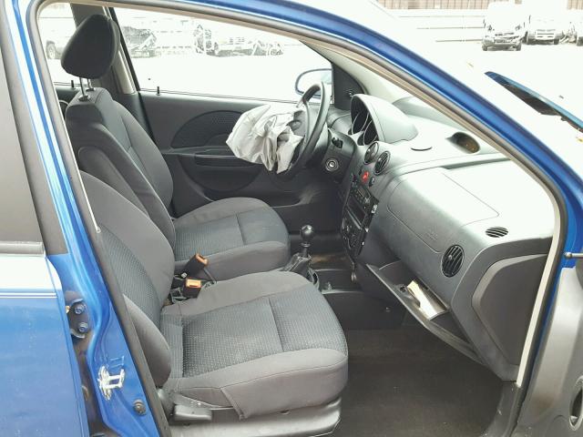 KL1TD66688B194929 - 2008 CHEVROLET AVEO BASE ლურჯი ფოტო 5