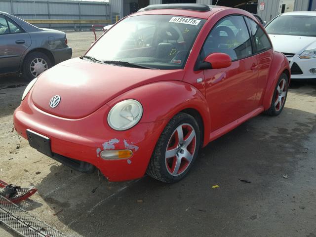 3VWED21C11M480186 - 2001 VOLKSWAGEN NEW BEETLE RED photo 2