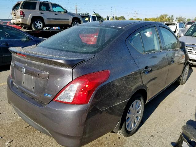 3N1CN7AP1FL839415 - 2015 NISSAN VERSA S GRAY photo 4