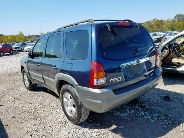 4F2YU09182KM50036 - 2002 MAZDA TRIBUTE LX BLUE photo 3