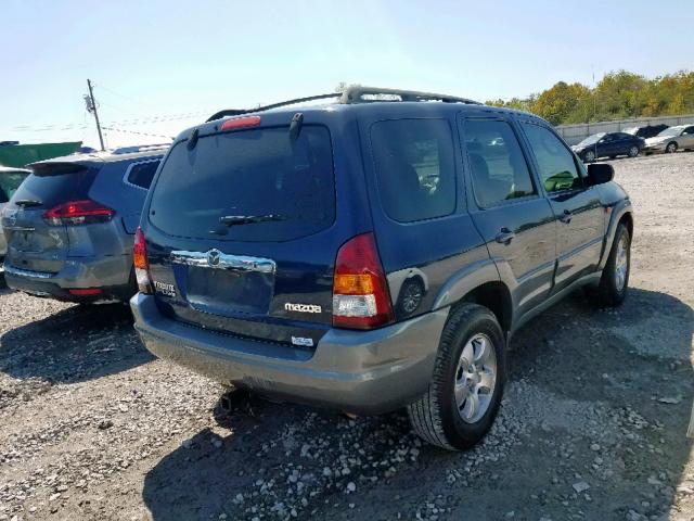 4F2YU09182KM50036 - 2002 MAZDA TRIBUTE LX BLUE photo 4