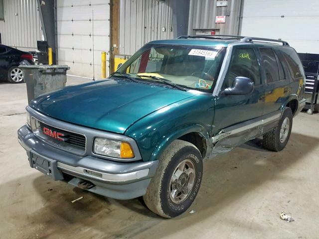 1GKDT13WXT2575444 - 1996 GMC JIMMY GREEN photo 2