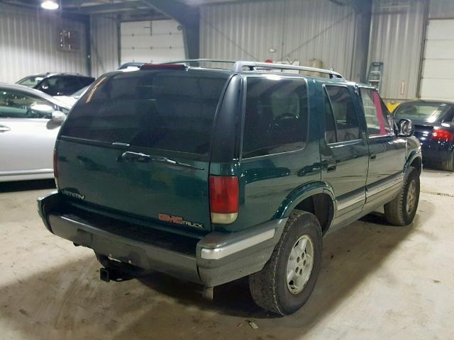 1GKDT13WXT2575444 - 1996 GMC JIMMY GREEN photo 4