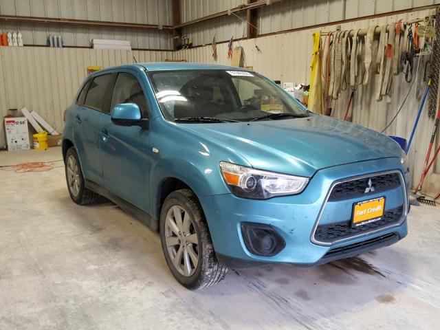 4A4AP3AU8EE006067 - 2014 MITSUBISHI OUTLANDER BLUE photo 1