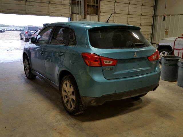 4A4AP3AU8EE006067 - 2014 MITSUBISHI OUTLANDER BLUE photo 3