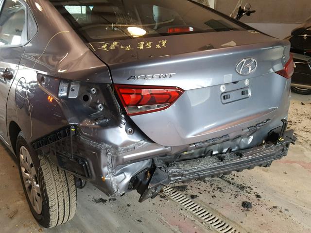 3KPC24A34JE029551 - 2018 HYUNDAI ACCENT SEL GRAY photo 9