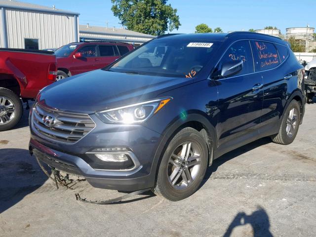 5NMZU3LBXHH006717 - 2017 HYUNDAI SANTA FE S BLUE photo 2