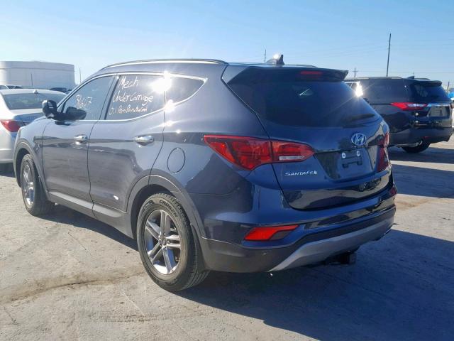 5NMZU3LBXHH006717 - 2017 HYUNDAI SANTA FE S BLUE photo 3