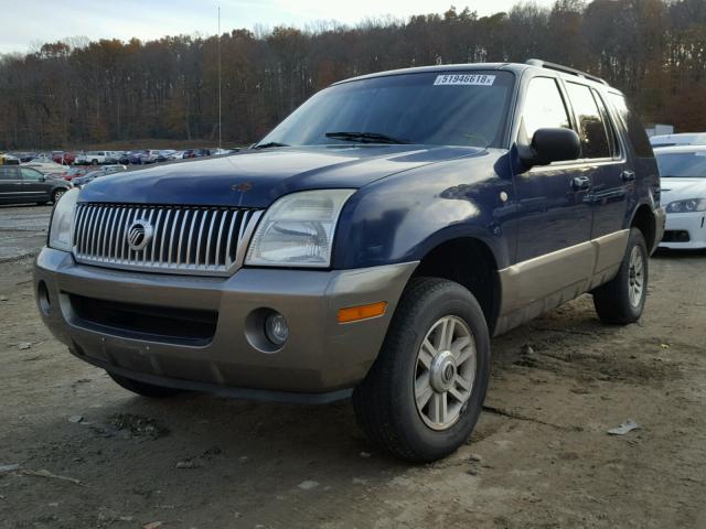 4M2ZU66K24UJ13187 - 2004 MERCURY MOUNTAINEE BLUE photo 2