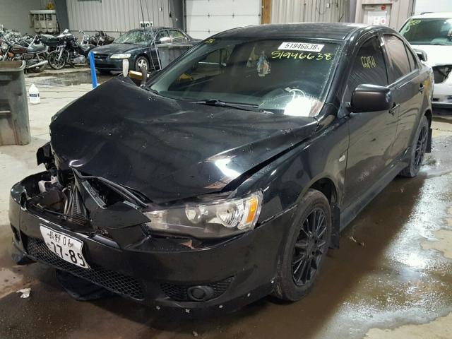 JA32U8FWXBU006776 - 2011 MITSUBISHI LANCER GTS BLACK photo 2