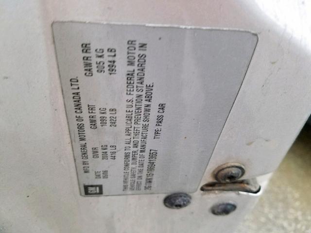 2G1WK151869413657 - 2006 CHEVROLET MONTE CARL ვერცხლისფერი ფოტო 10