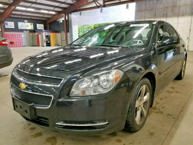 1G1ZC5E19BF210523 - 2011 CHEVROLET MALIBU 1LT BLACK photo 2