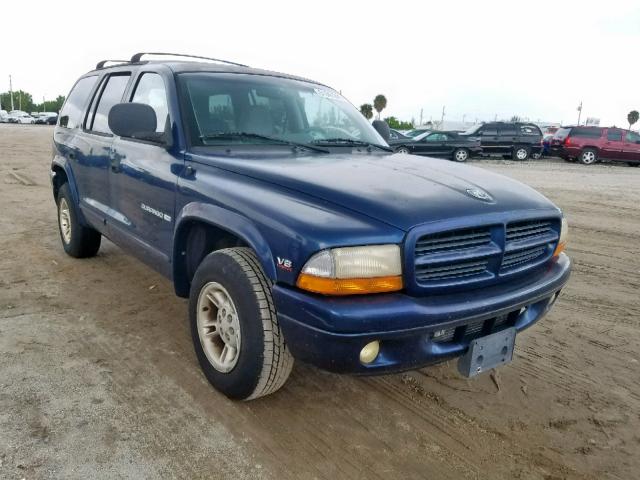 1B4HR28Y8YF147977 - 2000 DODGE DURANGO BLUE photo 1