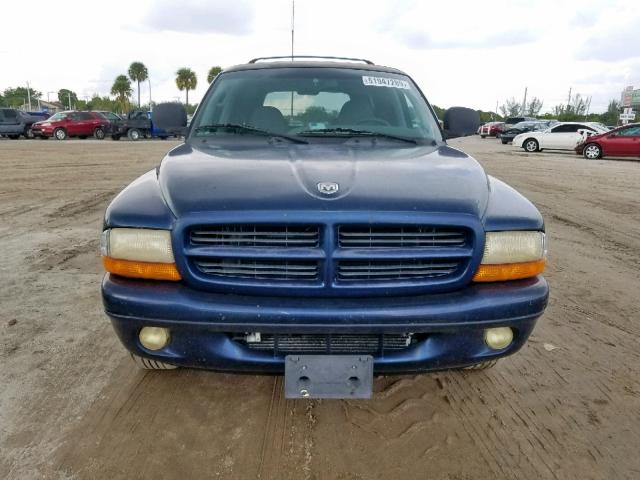 1B4HR28Y8YF147977 - 2000 DODGE DURANGO BLUE photo 9