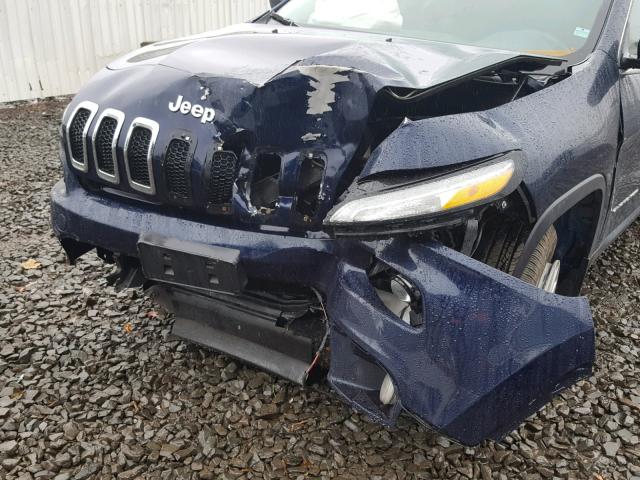 1C4PJMCB0FW626167 - 2015 JEEP CHEROKEE L BLUE photo 9