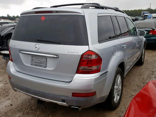 4JGBF71E57A246343 - 2007 MERCEDES-BENZ GL 450 4MA GRAY photo 4