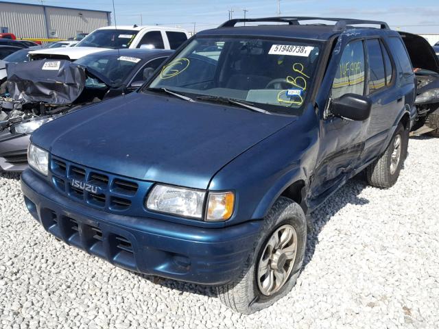 4S2CK58W014323136 - 2001 ISUZU RODEO S BLUE photo 2