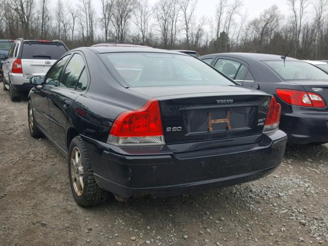 YV1RH592462544381 - 2006 VOLVO S60 2.5T BLACK photo 3