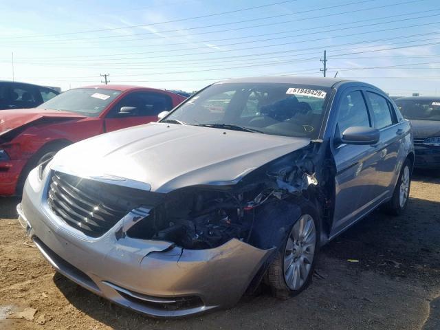 1C3CCBAG6DN724235 - 2013 CHRYSLER 200 LX SILVER photo 2