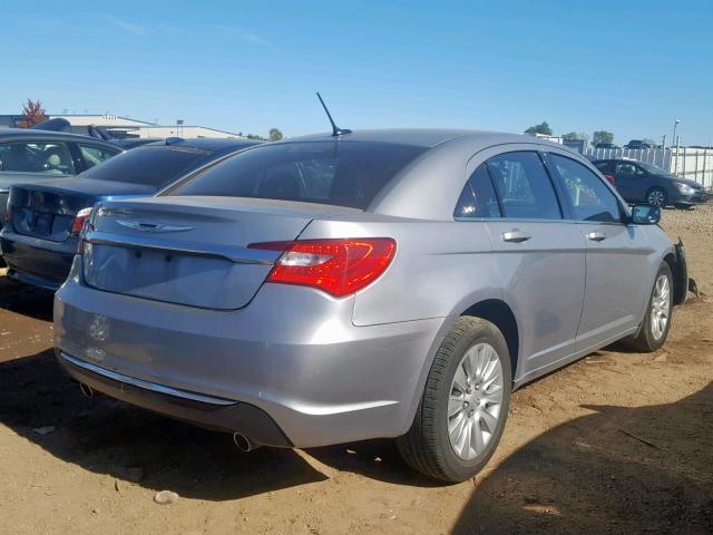 1C3CCBAG6DN724235 - 2013 CHRYSLER 200 LX SILVER photo 4