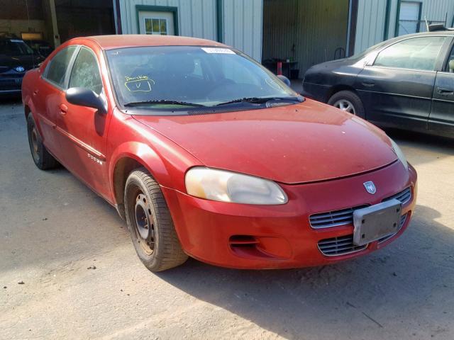 1B3EJ46U01N557288 - 2001 DODGE STRATUS SE RED photo 1