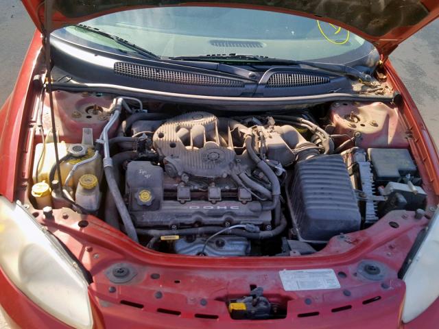 1B3EJ46U01N557288 - 2001 DODGE STRATUS SE RED photo 7