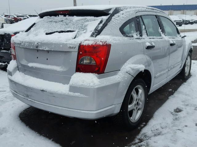 1B3HB48B87D557673 - 2007 DODGE CALIBER SX SILVER photo 4