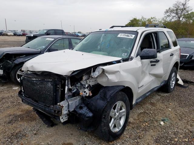 1FMCU5K37CKA92346 - 2012 FORD ESCAPE HYB WHITE photo 2