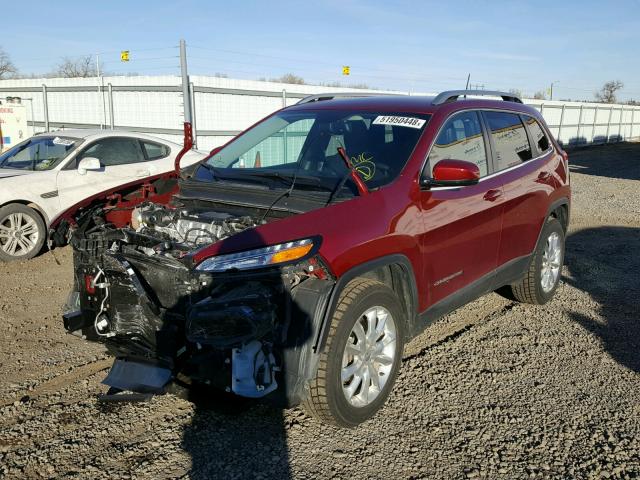 1C4PJMDB8HW537013 - 2017 JEEP CHEROKEE L RED photo 2