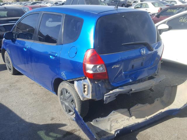 JHMGD384X8S059860 - 2008 HONDA FIT BLUE photo 3