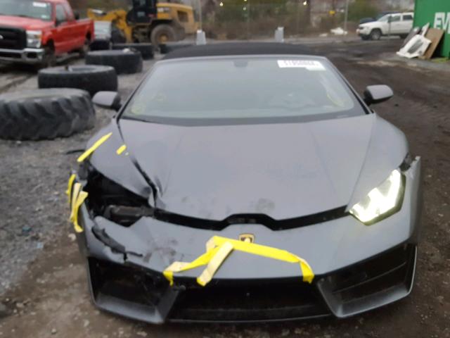 ZHWUR2ZF8HLA07504 - 2017 LAMBORGHINI HURACAN GRAY photo 9