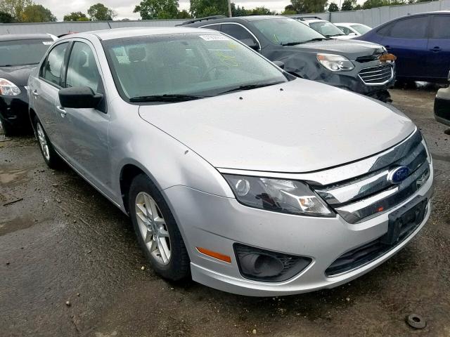 3FAHP0GA0CR135633 - 2012 FORD FUSION S SILVER photo 1