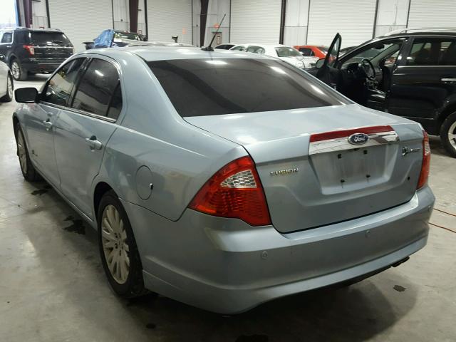 3FADP0L38AR361082 - 2010 FORD FUSION HYB BLUE photo 3