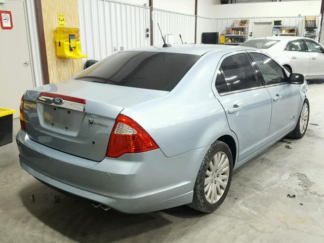 3FADP0L38AR361082 - 2010 FORD FUSION HYB BLUE photo 4