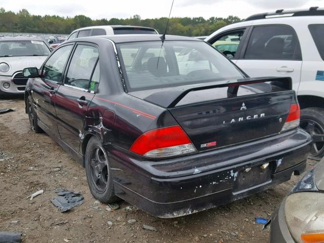 JA3AJ86E32U020143 - 2002 MITSUBISHI LANCER OZ BLACK photo 3