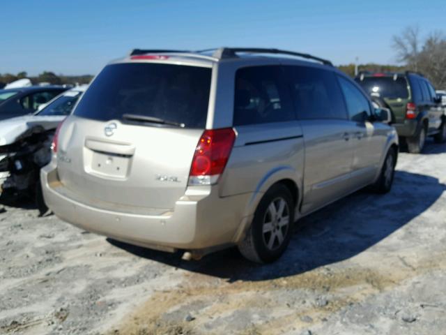 5N1BV28U46N103507 - 2006 NISSAN QUEST S GOLD photo 4