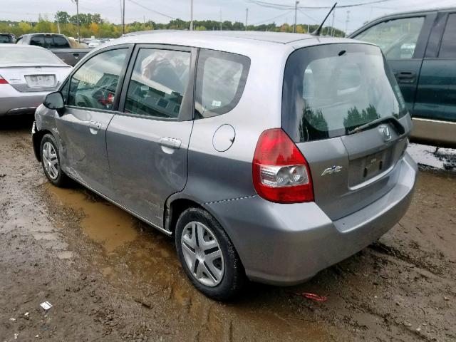 JHMGD38438S020270 - 2008 HONDA FIT GRAY photo 3