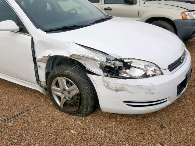 2G1WA5EK0A1117591 - 2010 CHEVROLET IMPALA LS WHITE photo 9