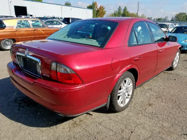 1LNHM87A24Y660807 - 2004 LINCOLN LS 红色 照片 4