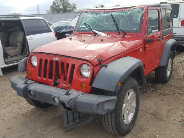 1C4GJWAG2CL107225 - 2012 JEEP WRANGLER S RED photo 2