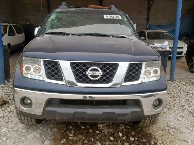 1N6AD07U27C408443 - 2007 NISSAN FRONTIER C BLUE photo 7